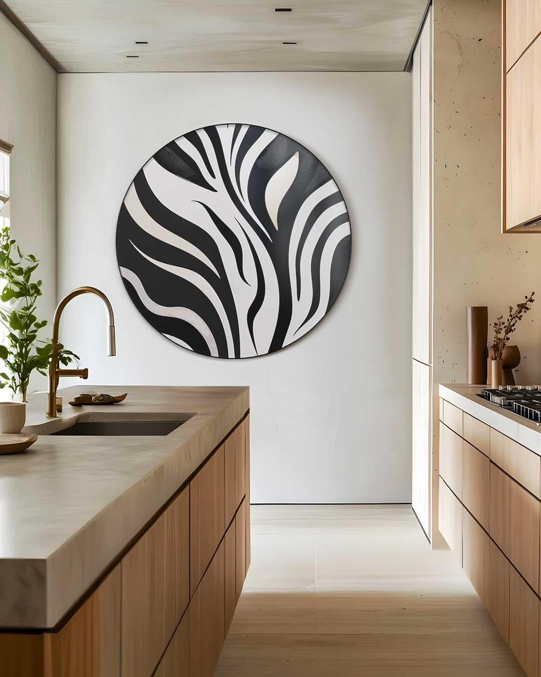 Trendy Zebra Print Muurcirkel