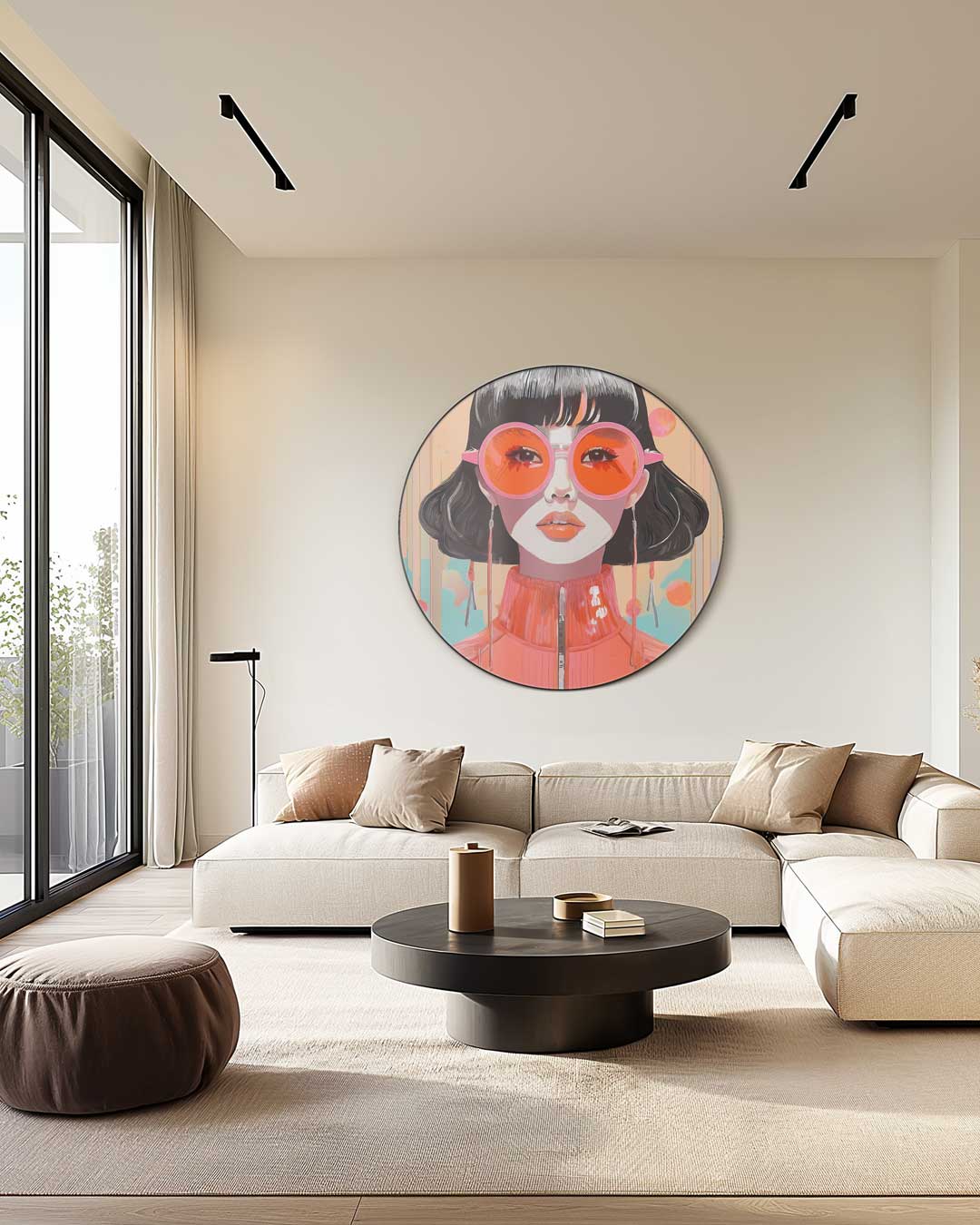 Stijlvolle Retro Muurcirkel-WallArtistic