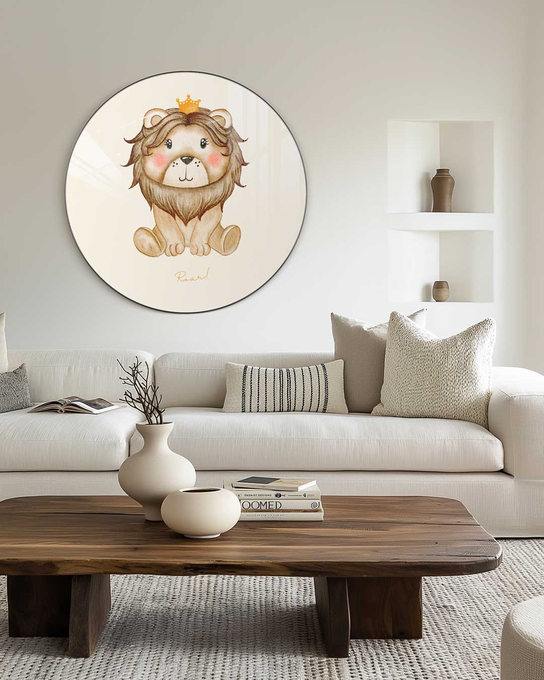 Schattige Leeuwenmuurcirkel-WallArtistic