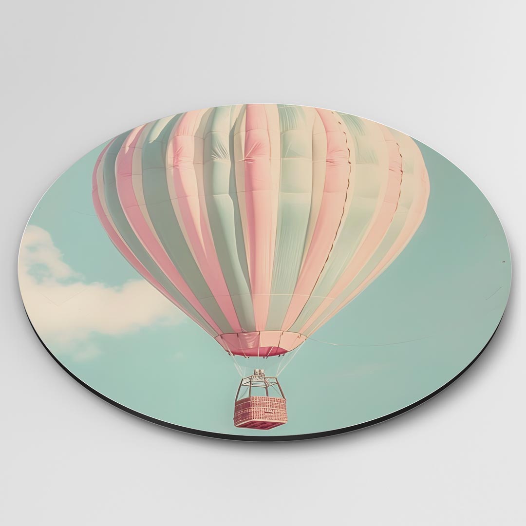 Dromerige Ballonvlucht Muurcirkel-WallArtistic