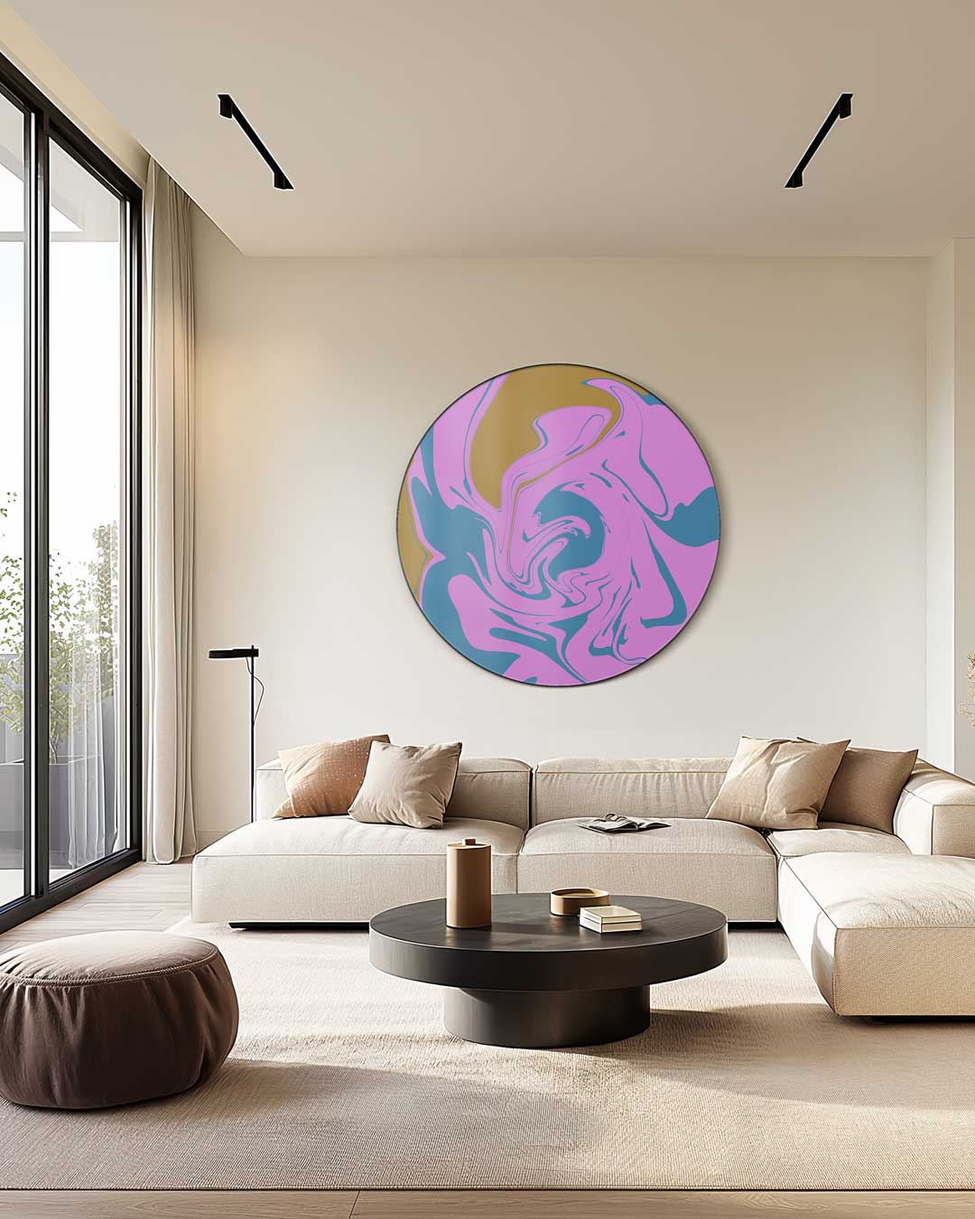 Kleurrijke Swirl Muurcirkel