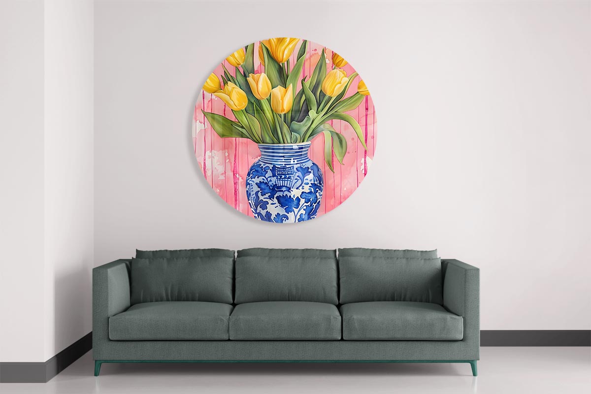 Bloemrijke Tulpen Muurcirkel
