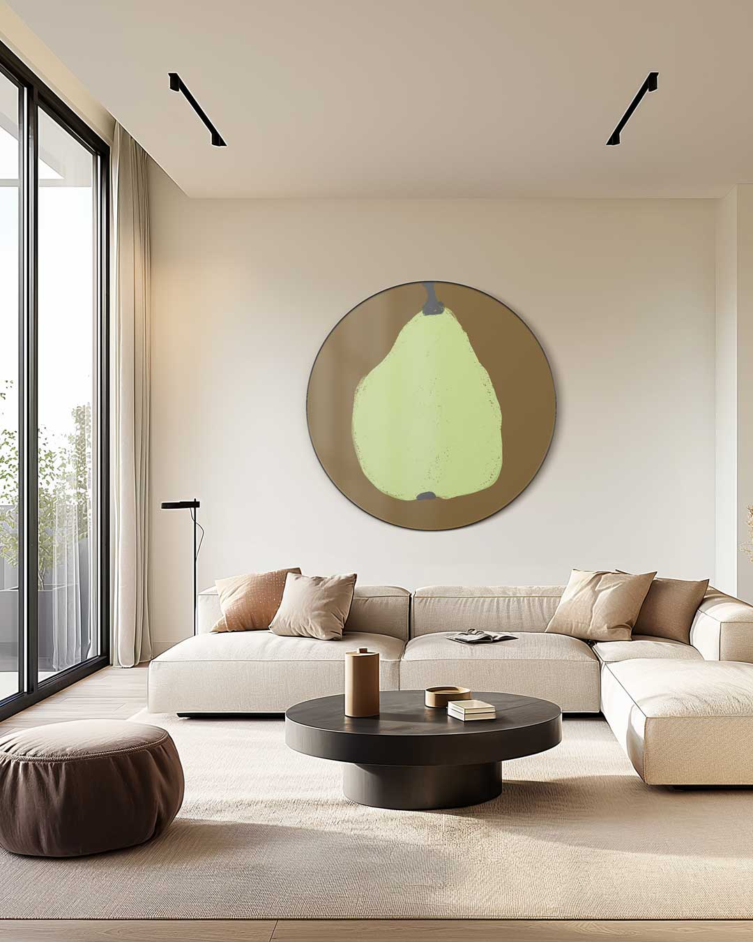 Groene Peer Muurcirkel-WallArtistic
