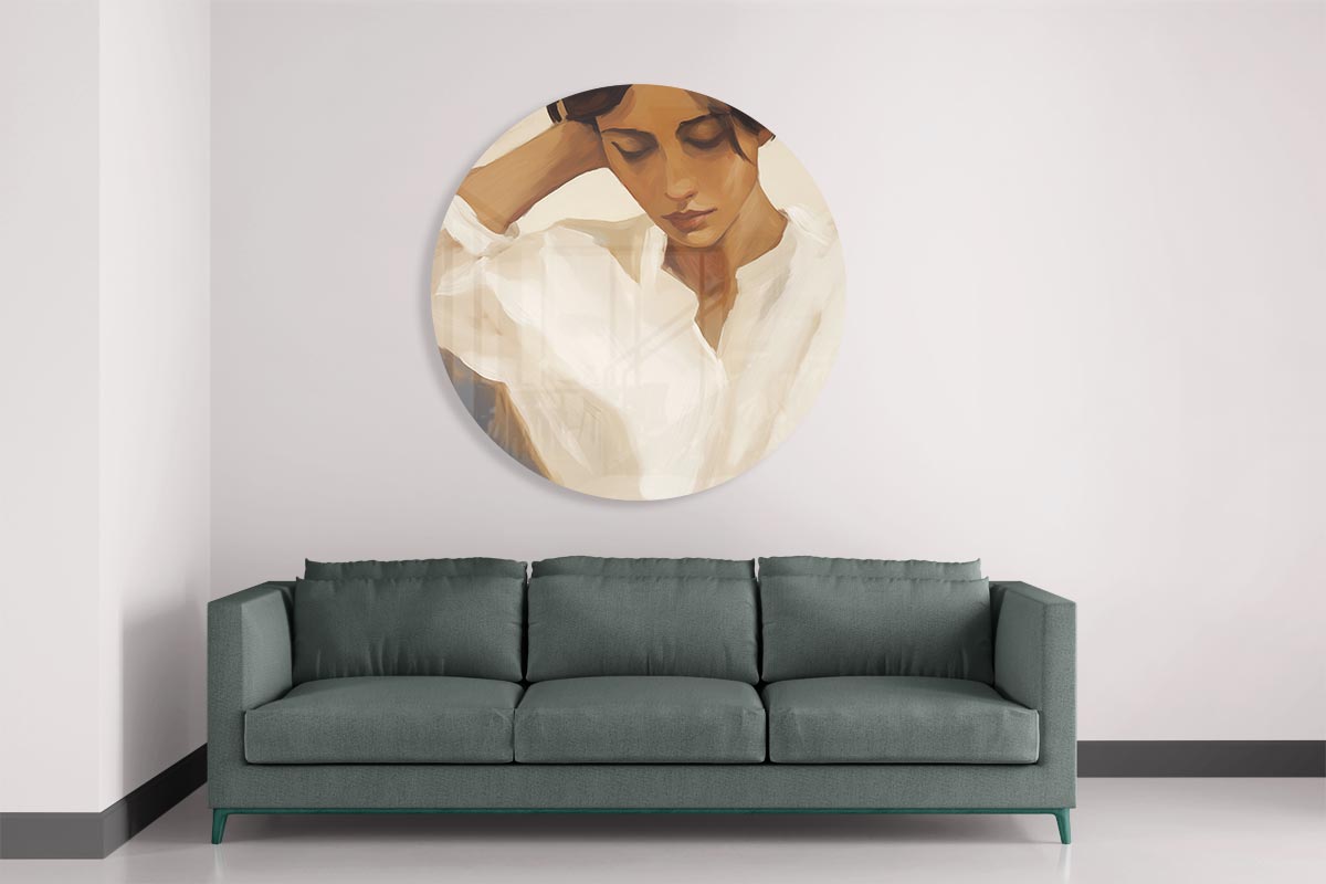 Elegante Vrouwelijke Muurcirkel-WallArtistic