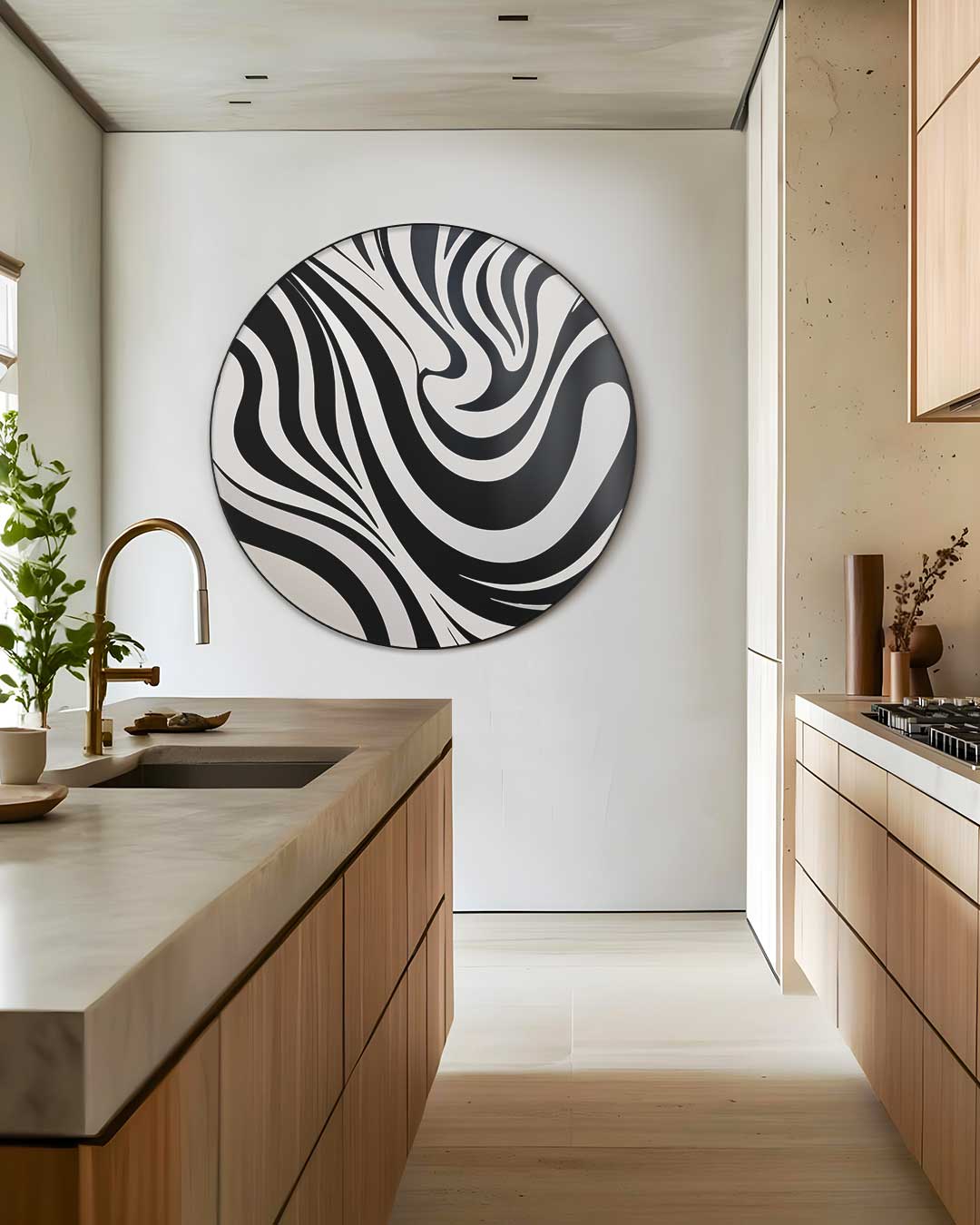 Zebra Stijl Muurcirkel