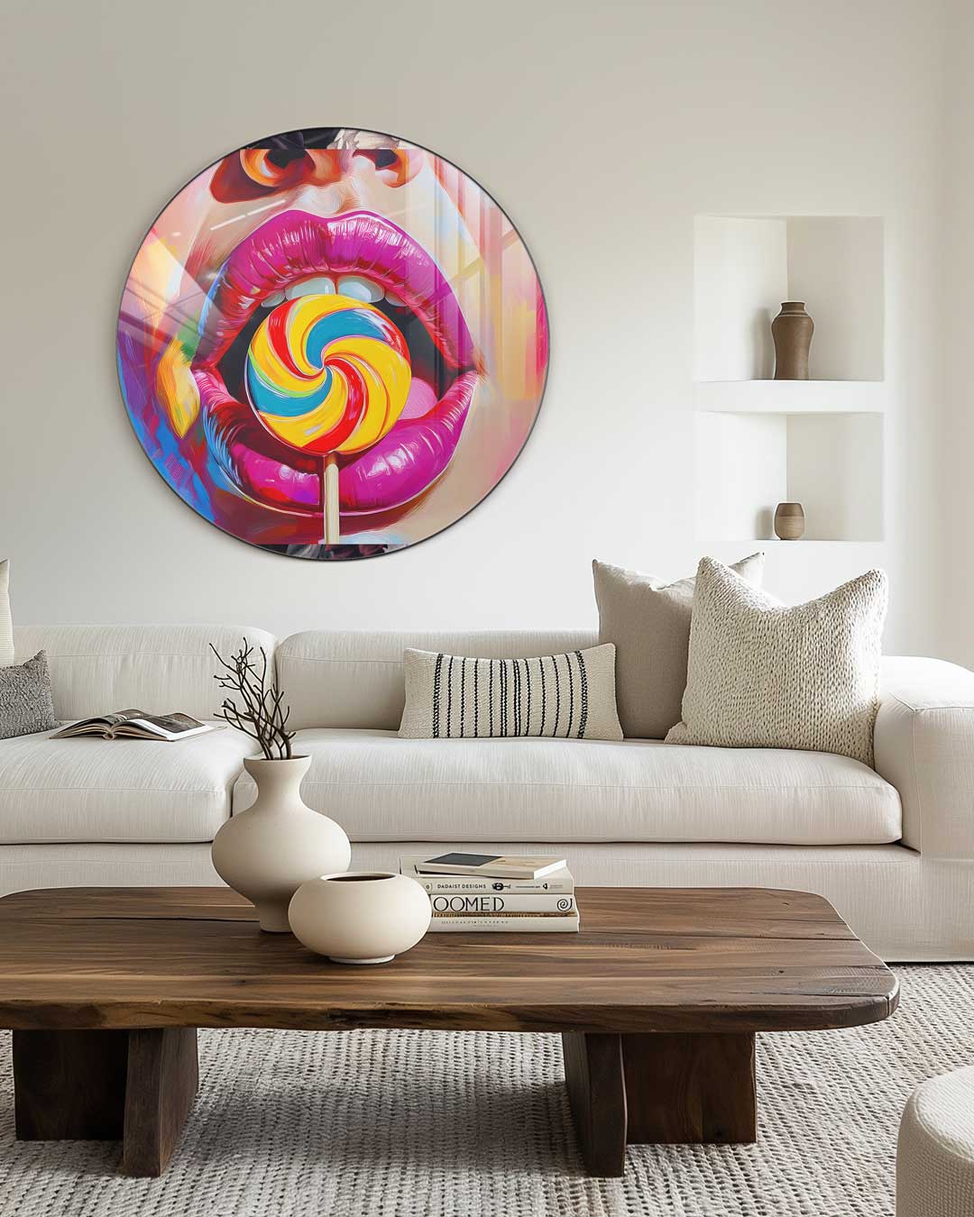 Kleurrijke Lolly Muurcirkel-WallArtistic
