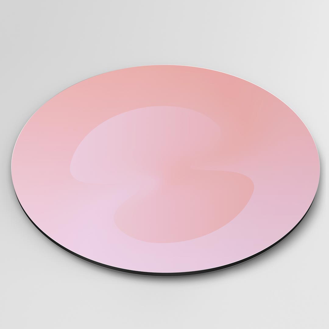 Zachte Pastelroze Muurcirkel