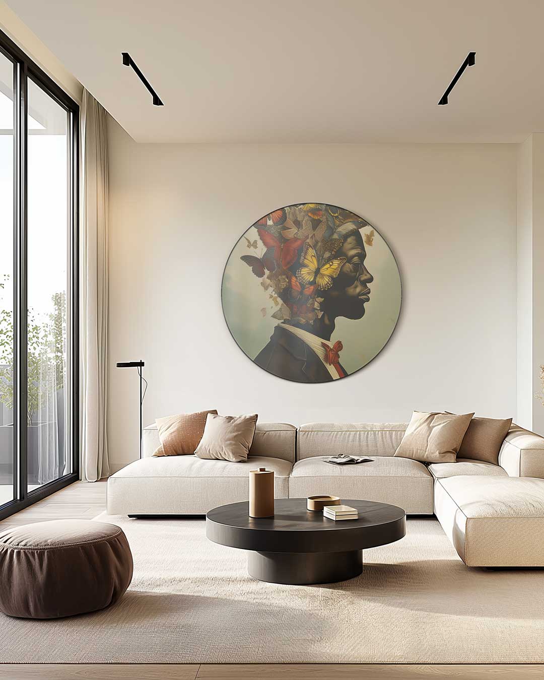 Vlinderexplosie Muurcirkel-WallArtistic