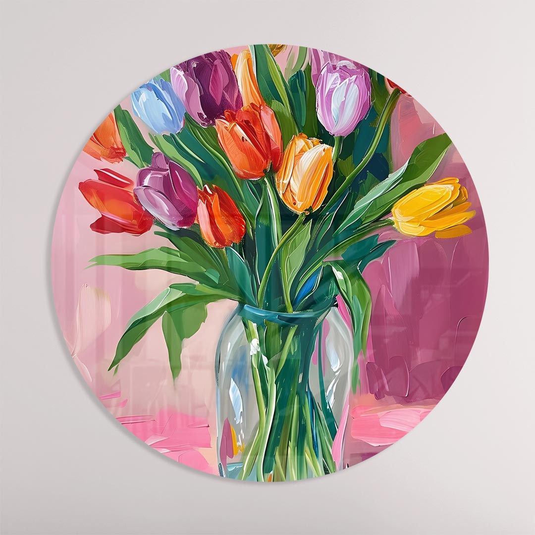 Bloemrijke Tulpenpracht Muurcirkel