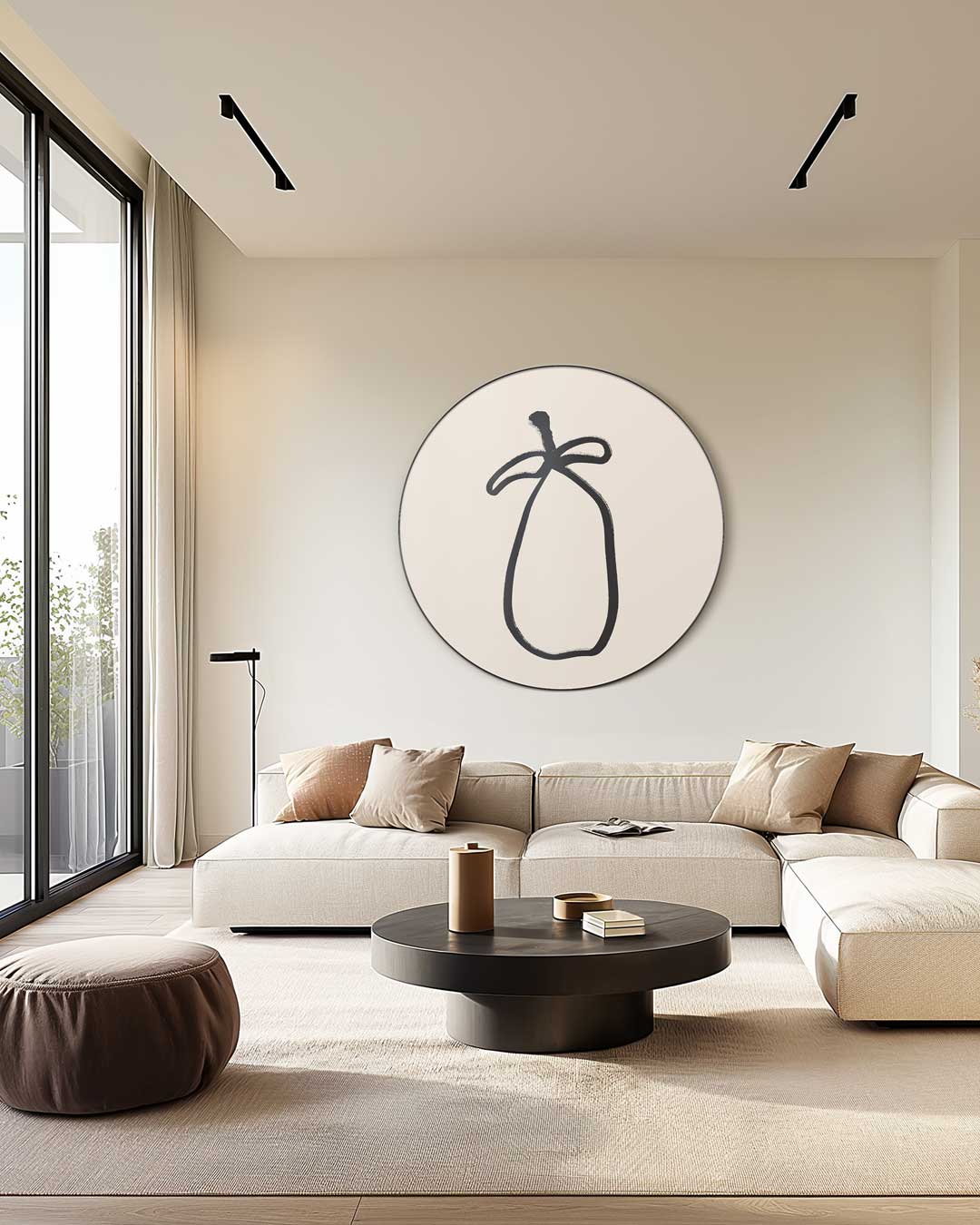 Stijlvolle Minimalistische Peer Muurcirkel