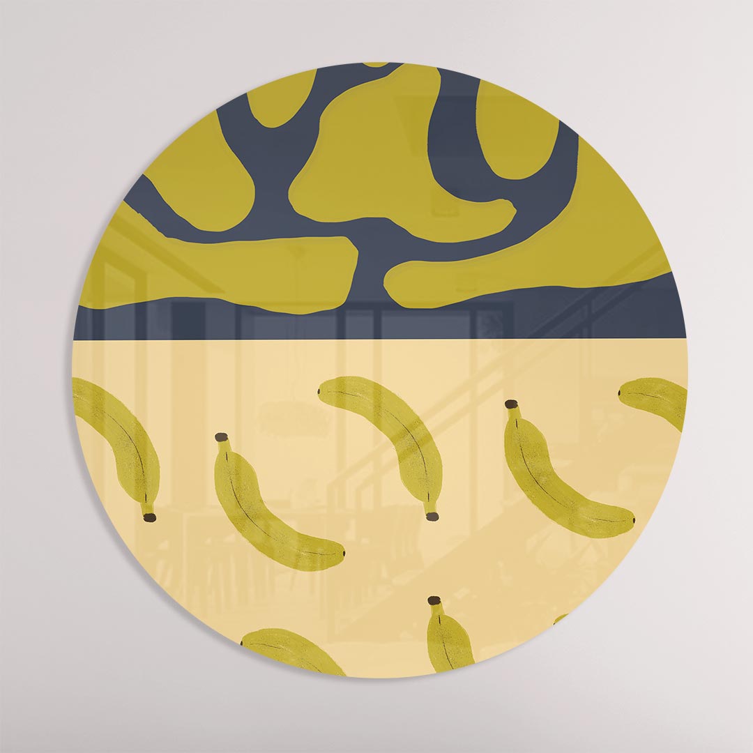 Bananen Jungle Muurcirkel-WallArtistic