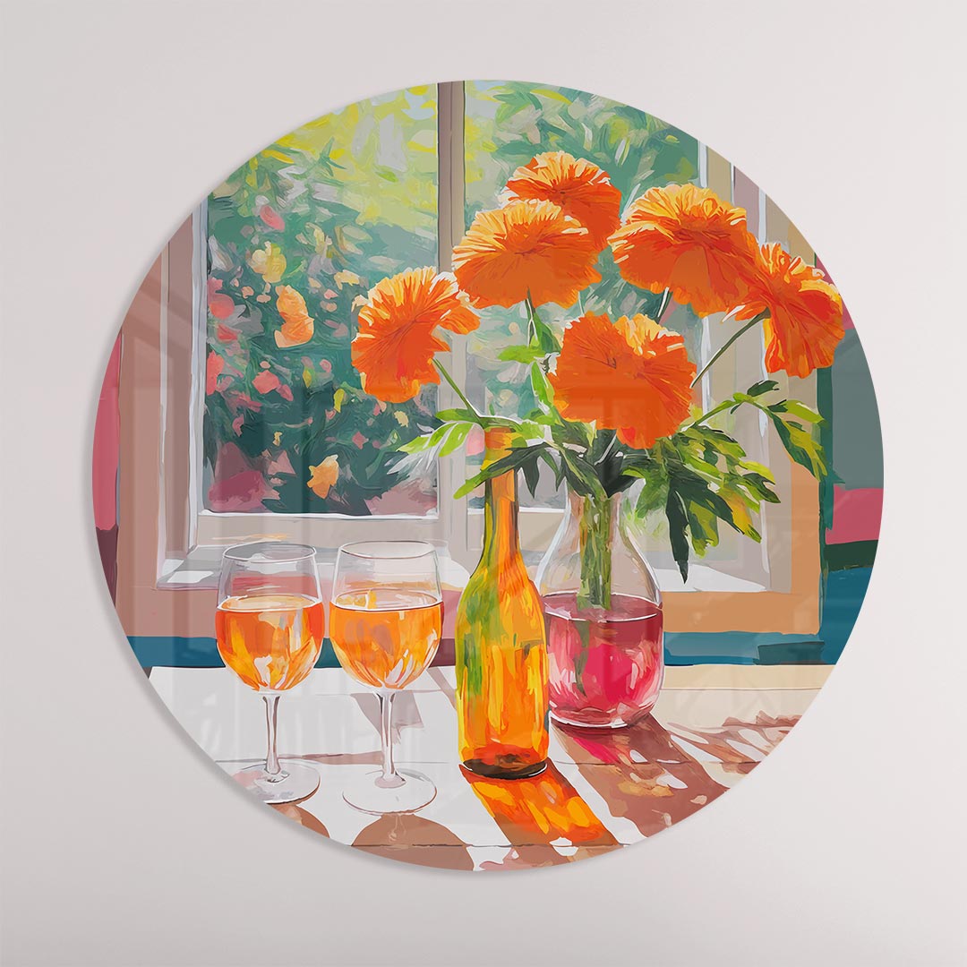 Zomerse Bloemenpracht Muurcirkel
