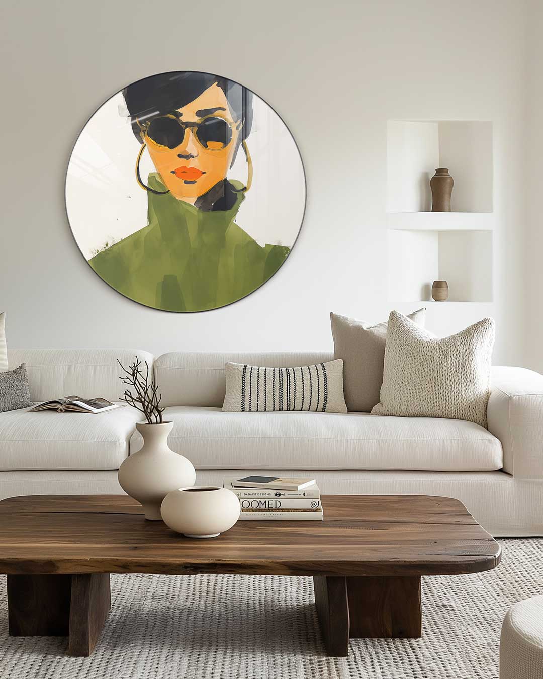 Stijlvolle Vrouwen Muurcirkel-WallArtistic