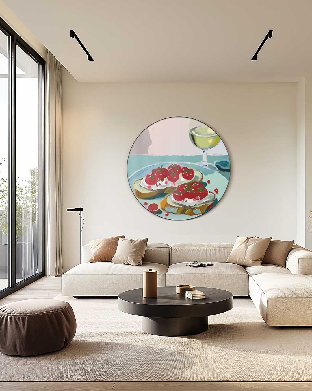 Stijlvolle ontbijt muurcirkel-WallArtistic