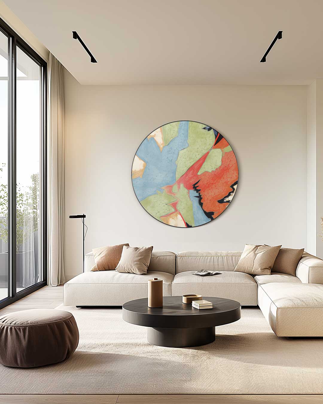 Kleurrijke Abstracte Wanddecoratie Muurcirkel