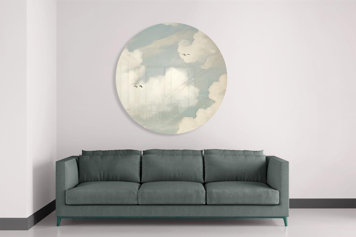 Dromerige Wolken Muurcirkel