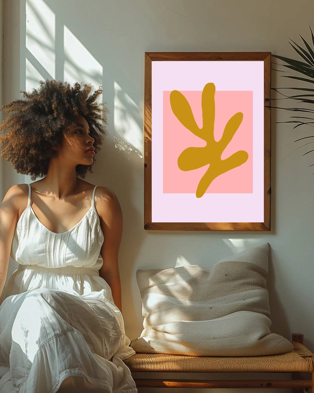 Abstract ochre shape Poster