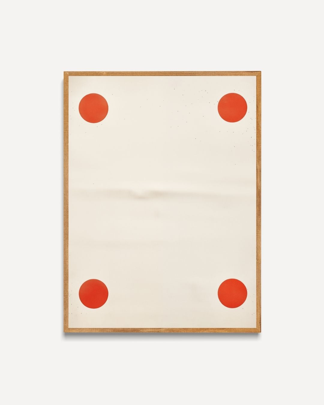 Minimalistisches Poster mit roten Kreisen