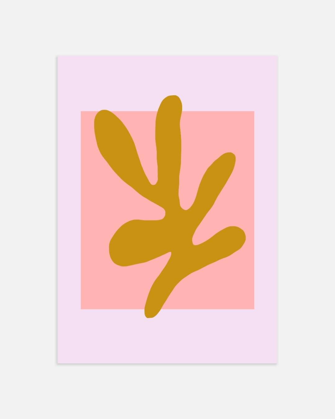 Abstract ochre shape Poster