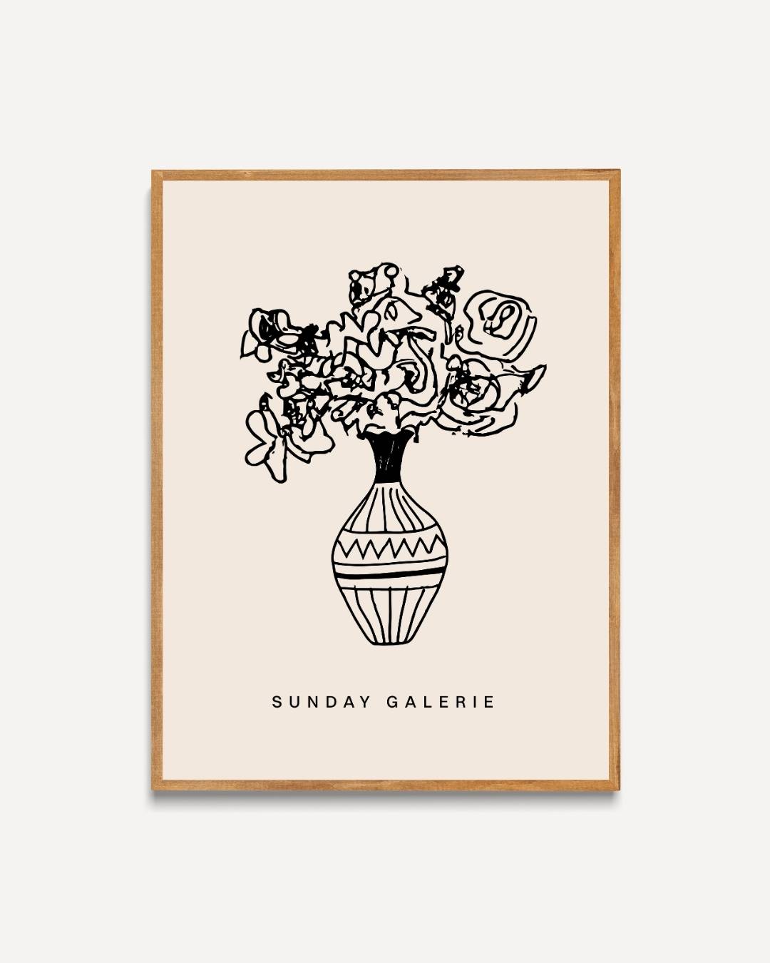Minimalistische bloemen Poster