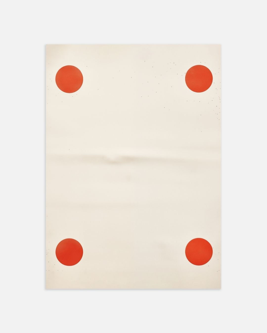 Minimalistisches Poster mit roten Kreisen