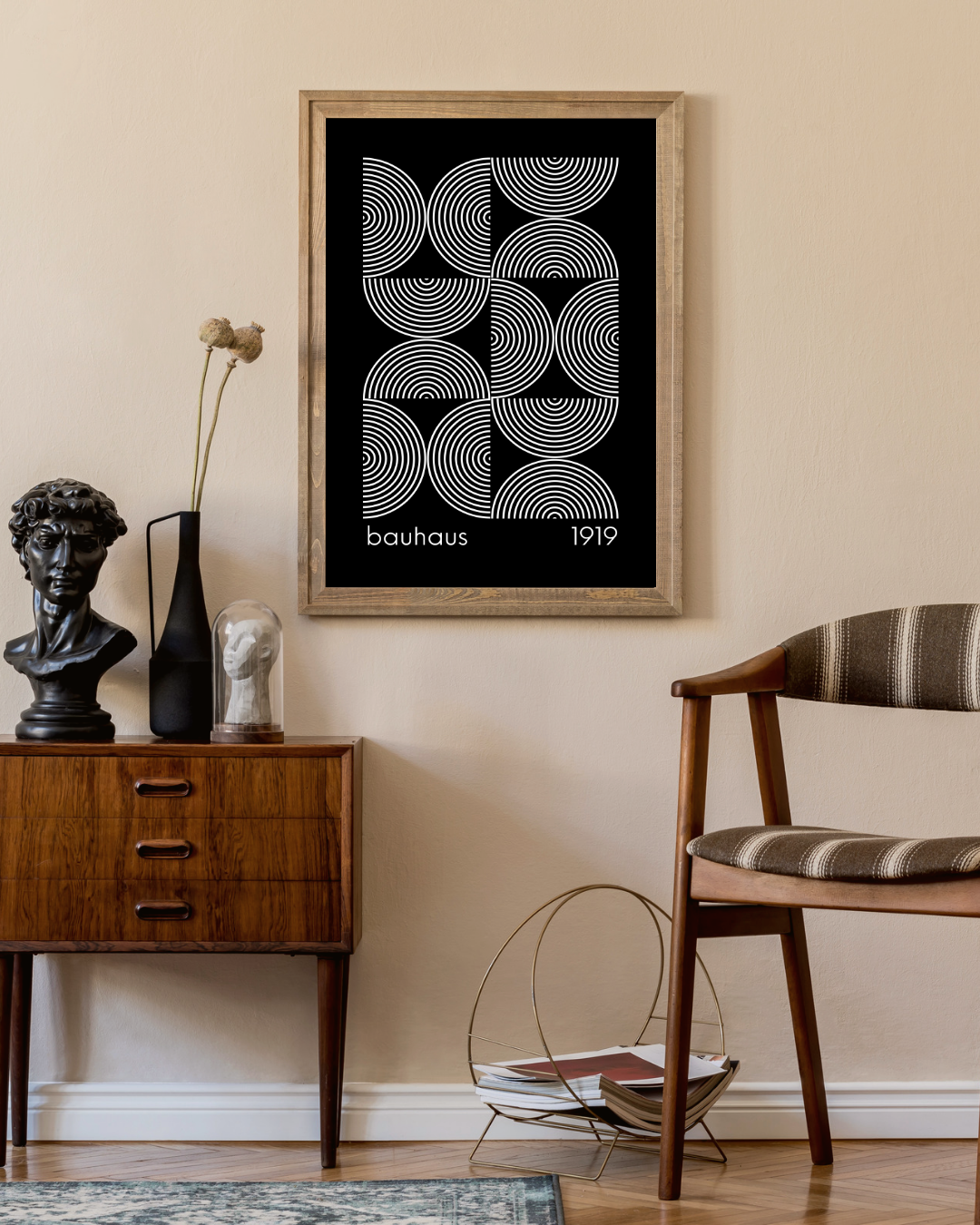 Bauhaus black 1919 Poster