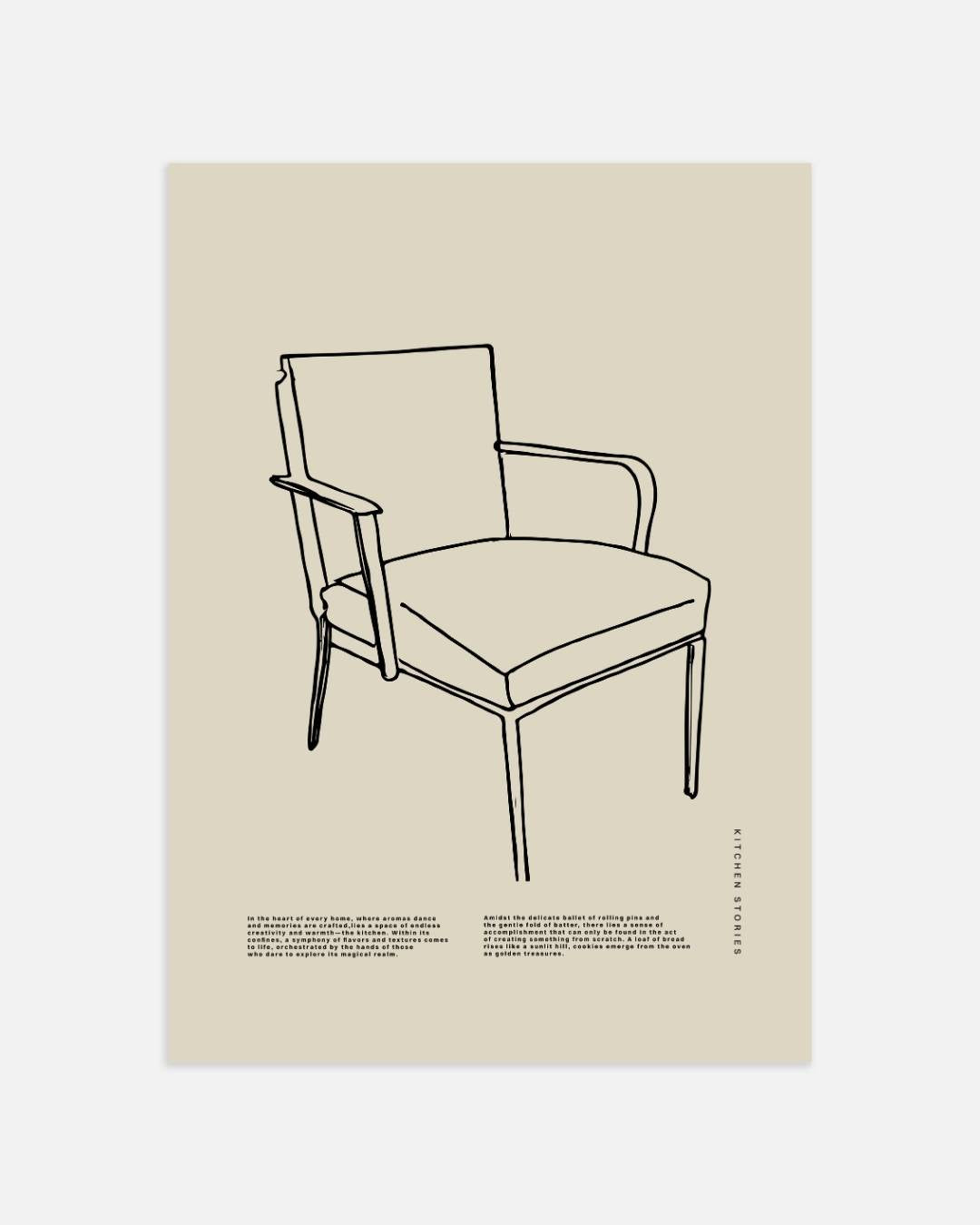 Minimalistische stoel Poster