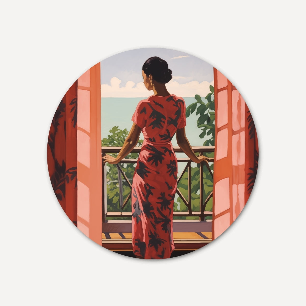 Dromerige Uitzicht Muurcirkel-WallArtistic