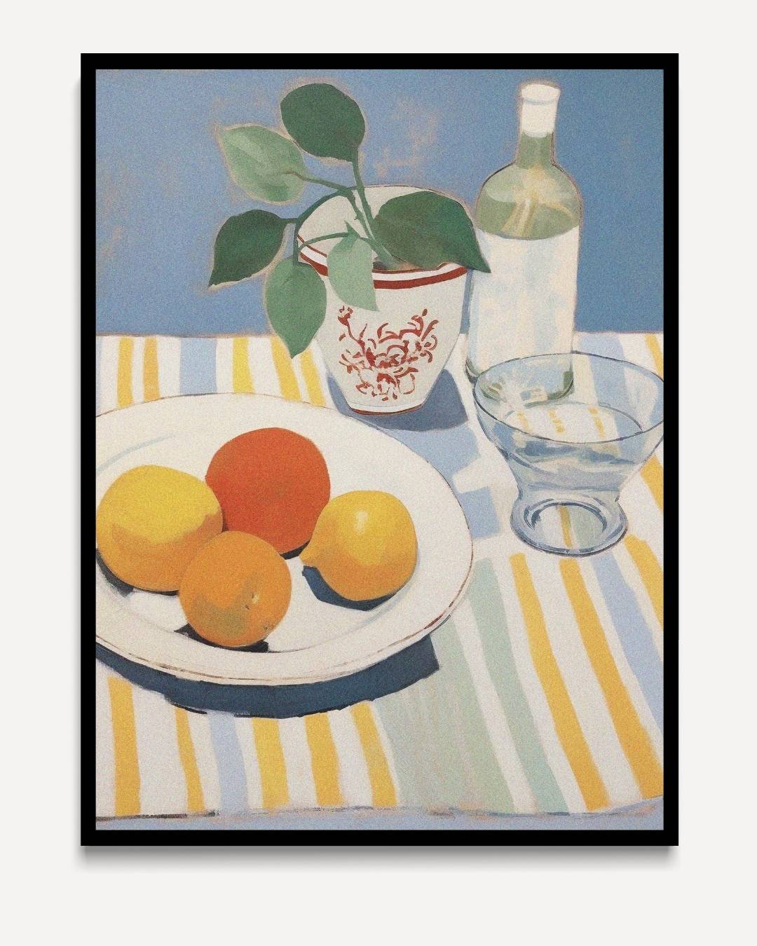 Fruit and striped dress