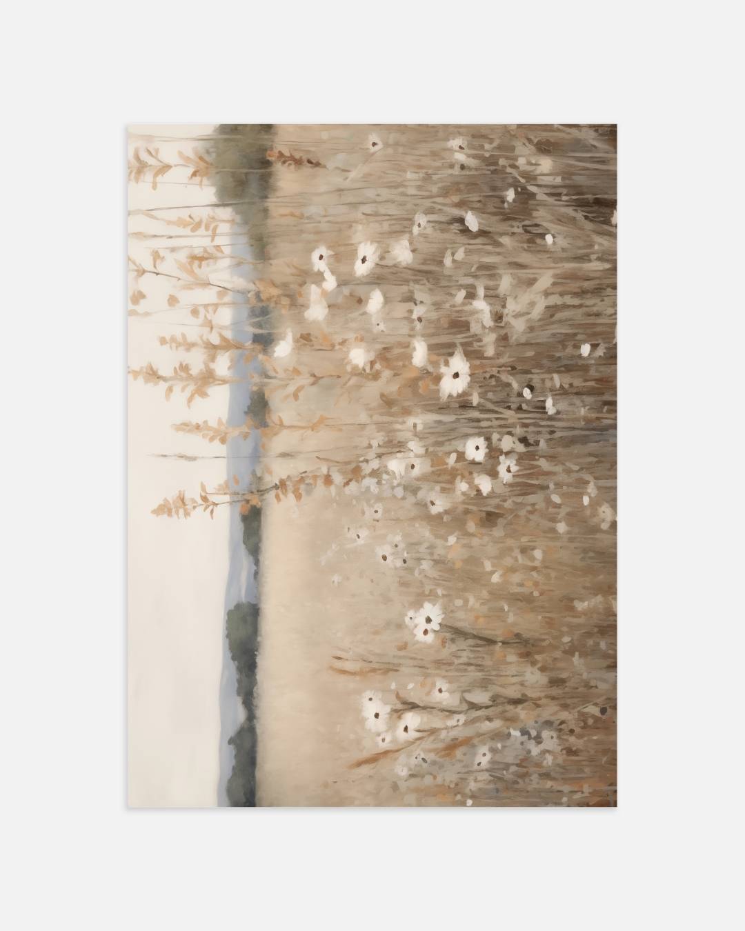 Landschap met wilde bloemen Poster