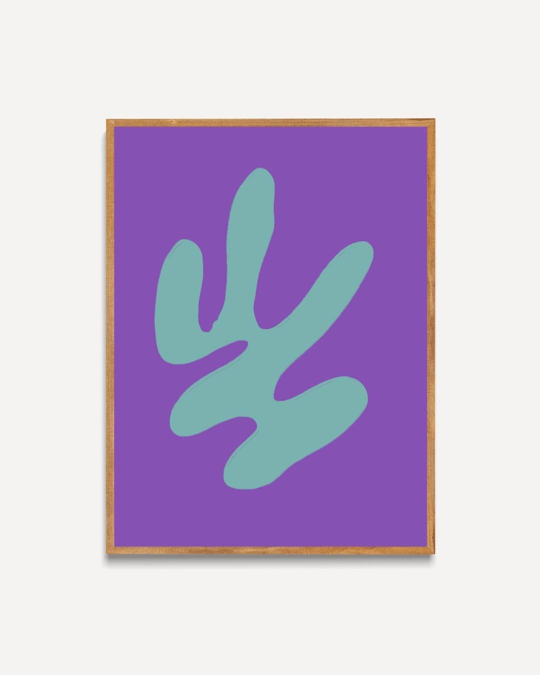 Abstract teal coral Poster