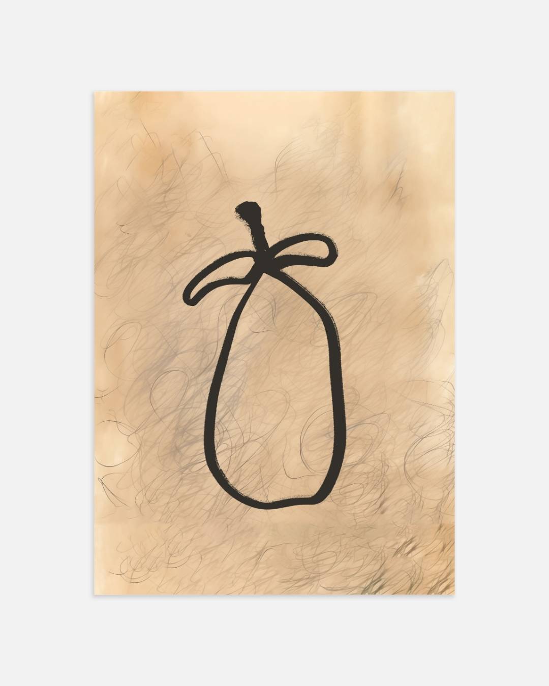 Abstracte perenvorm Poster