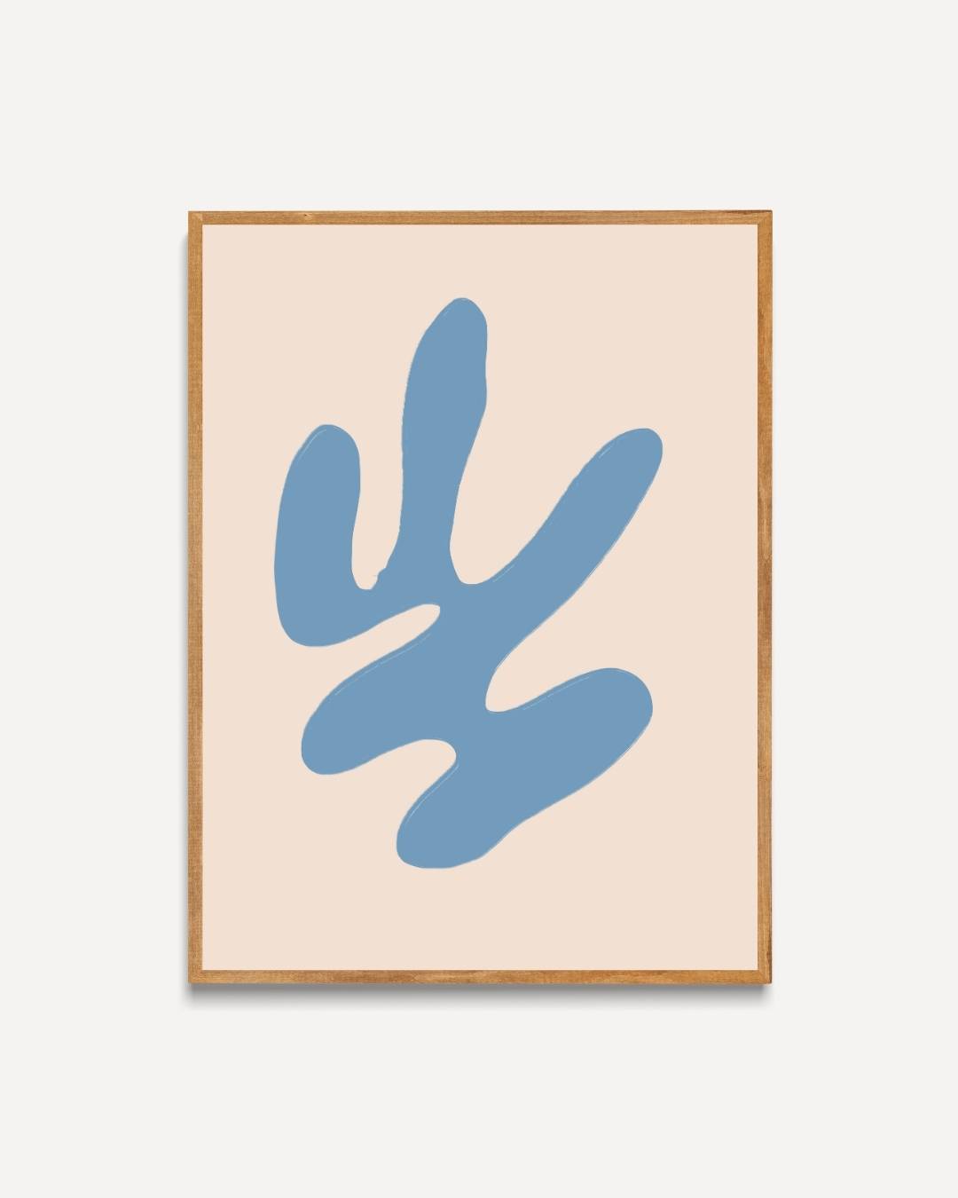 Abstract blue coral Poster