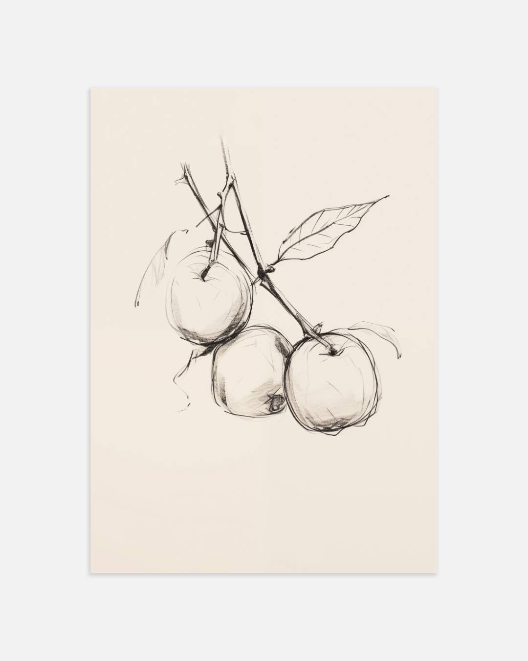 Klassieke appeltekening Poster