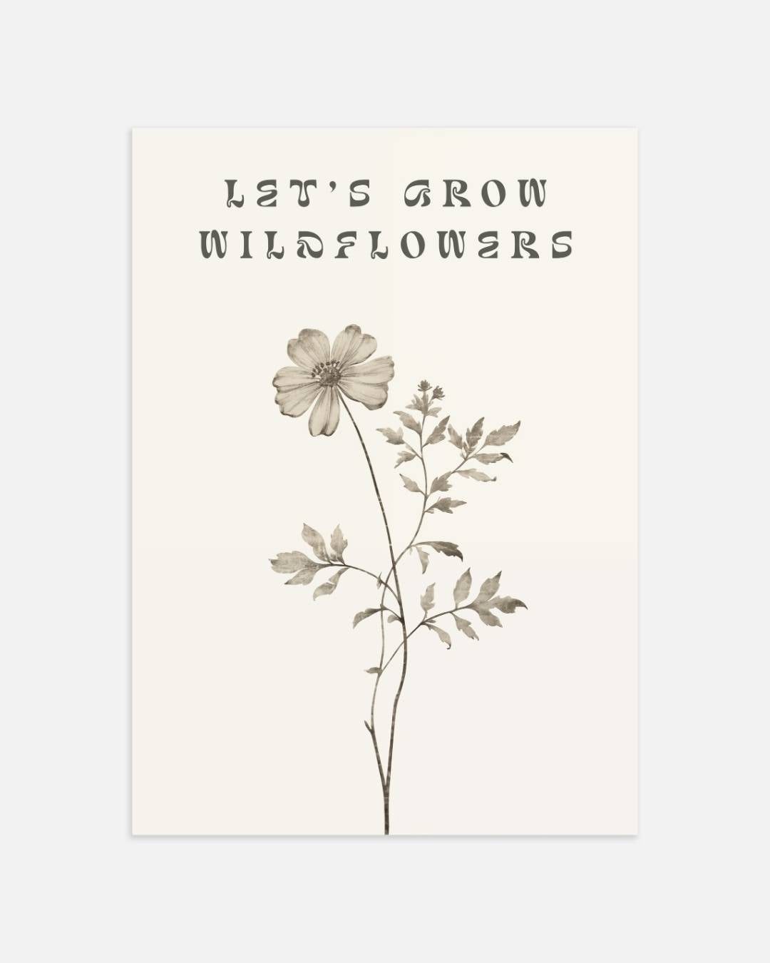 Let's Grow Wildflowers Poster