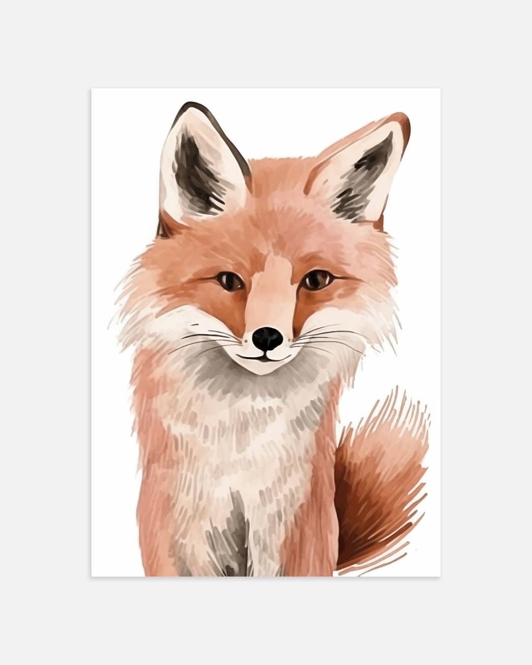 Vos illustratie Poster