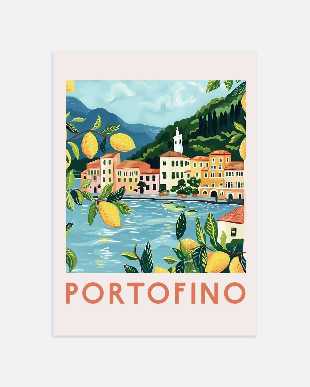 Portofino aan de kust Poster