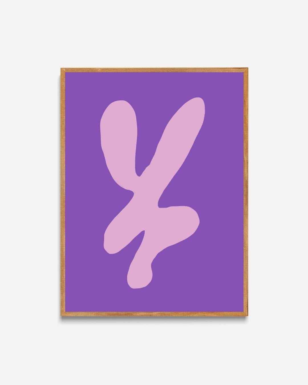 Abstract violet shape Poster