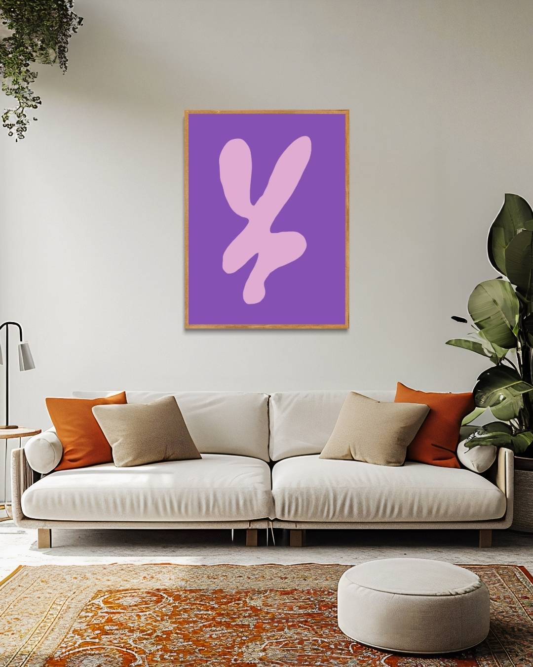 Abstract violet shape Poster