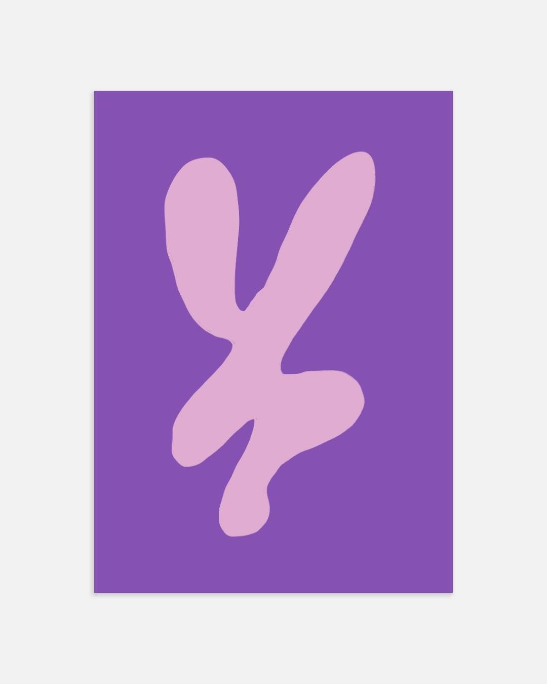 Abstract violet shape Poster