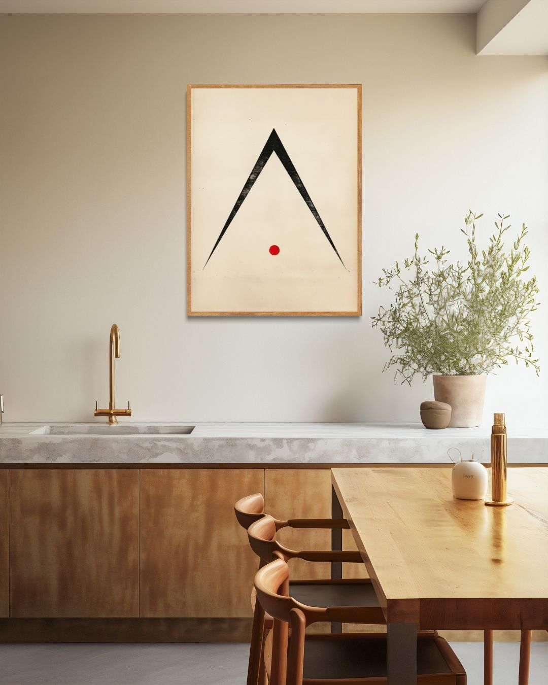 Abstracte driehoek Poster