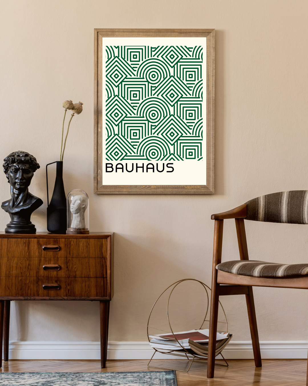Bauhaus doolhof groen Poster