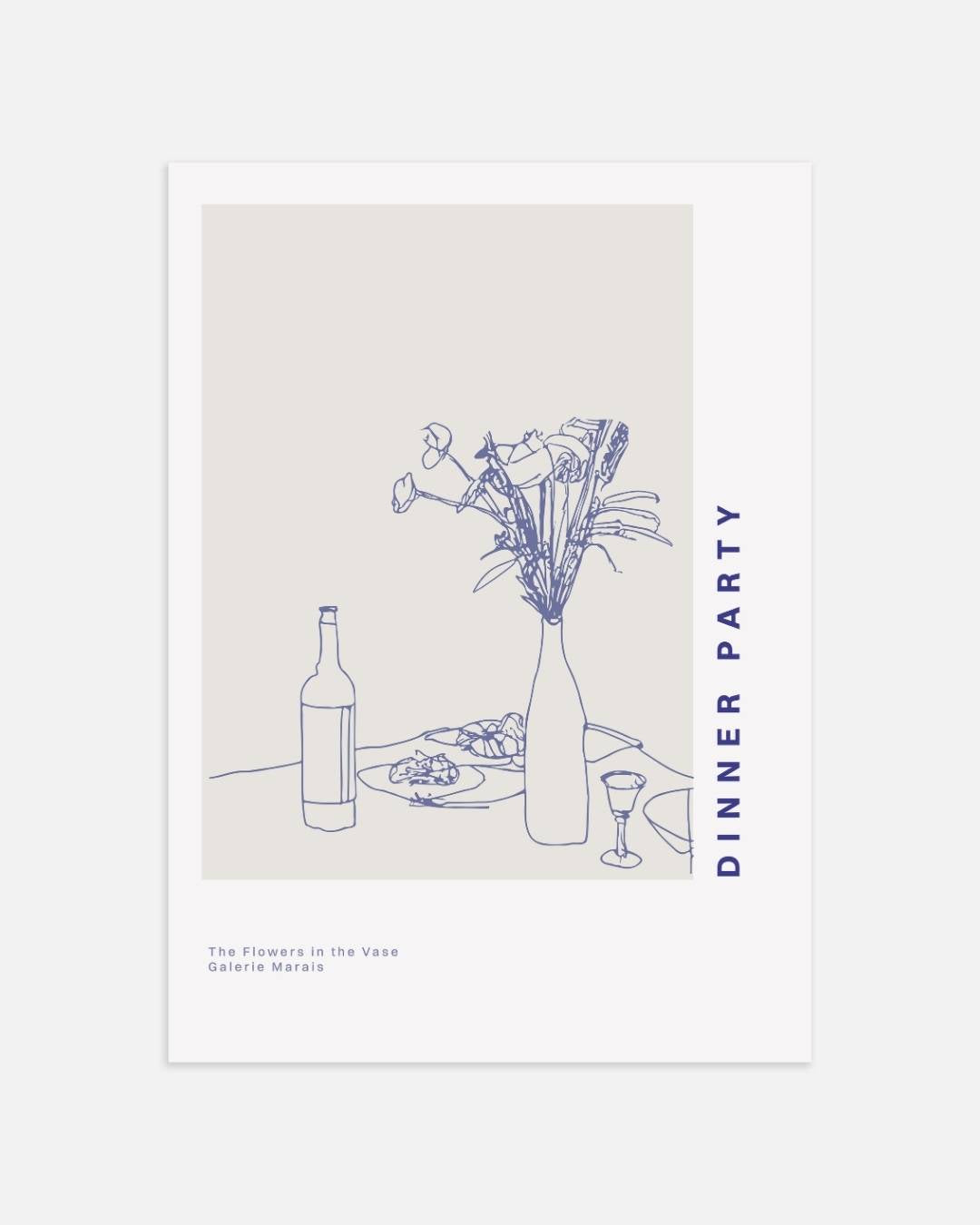 Dinner party bloemenvaas Poster