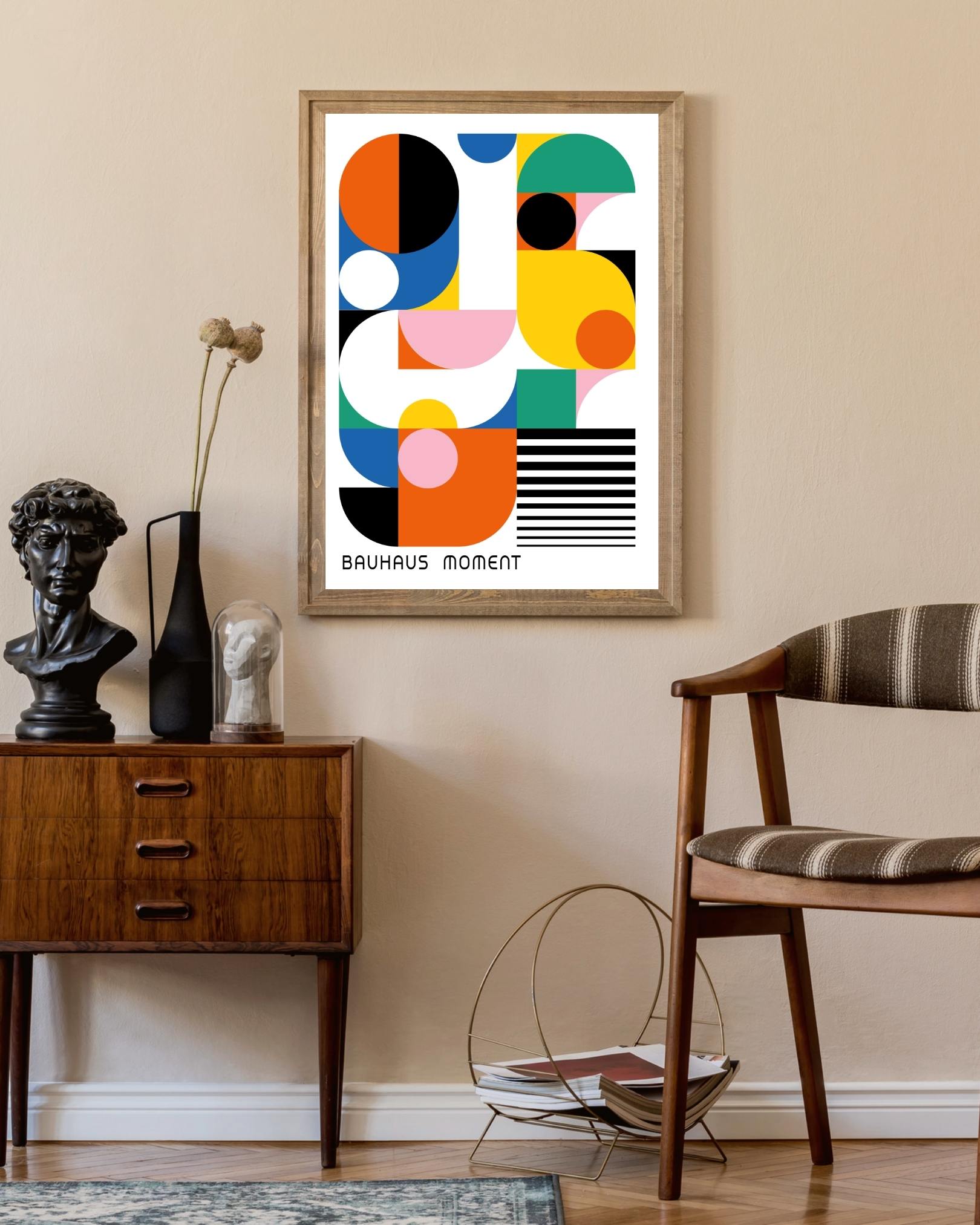 Bauhaus zwarte boog Poster