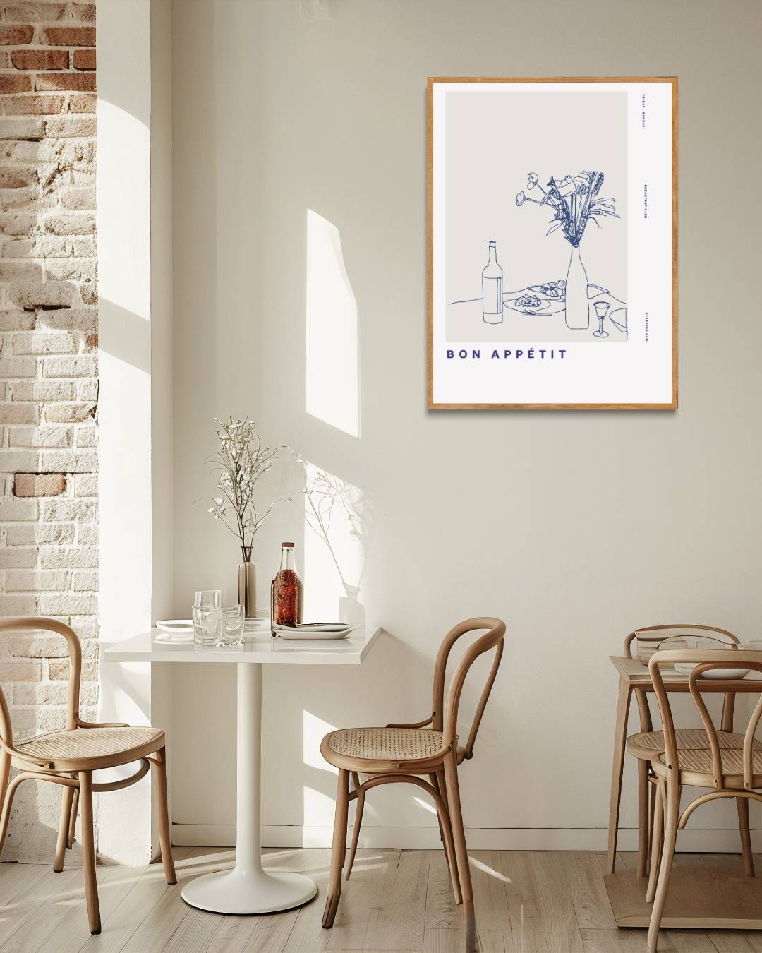 Bon appétit bloemenvaas Poster