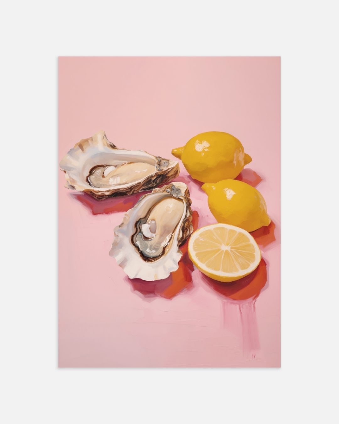 Oesters met citroen Poster