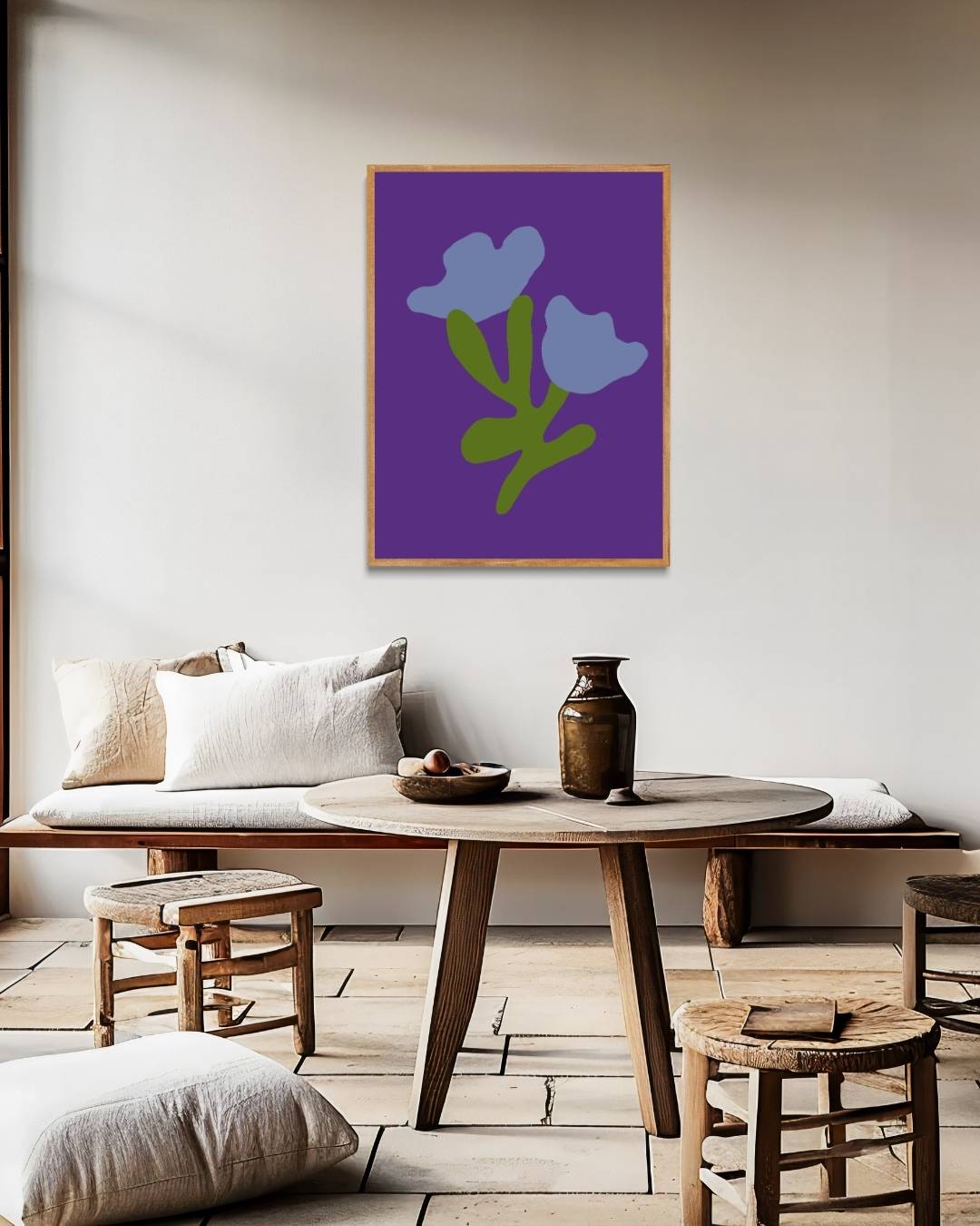 Abstracte bloemencompositie Poster