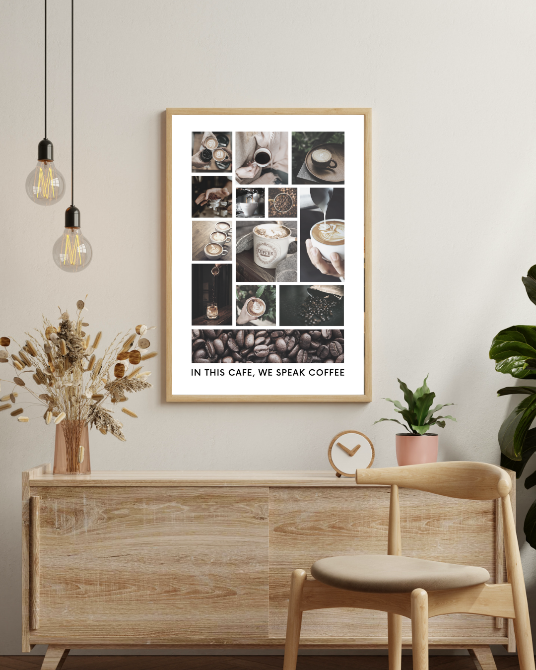 In this cafe, we speak coffee Poster