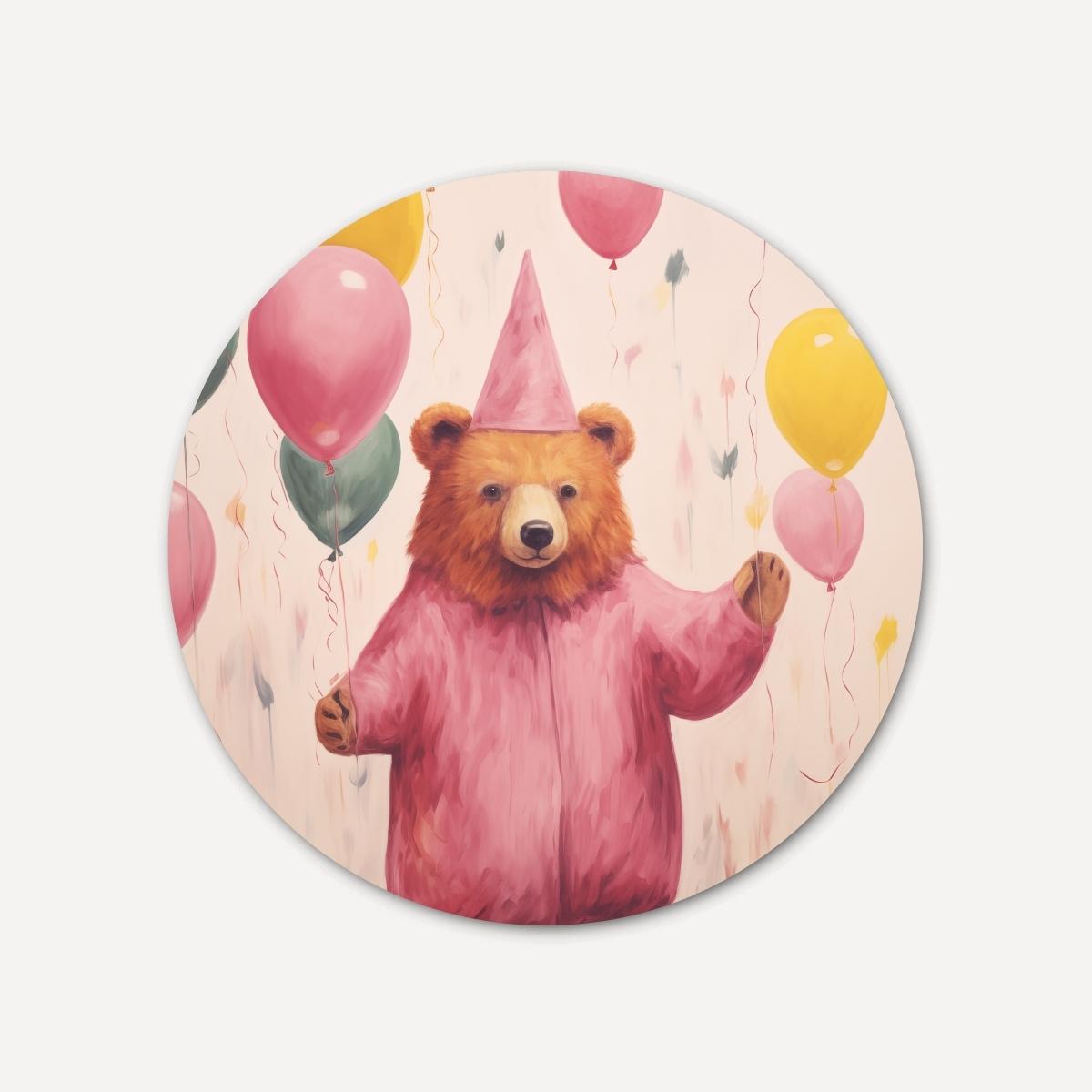 Feestbeer muurcirkel-WallArtistic