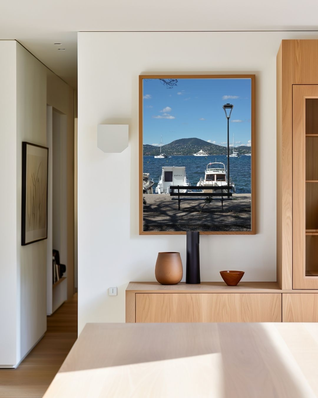 Uitzicht op de haven Poster